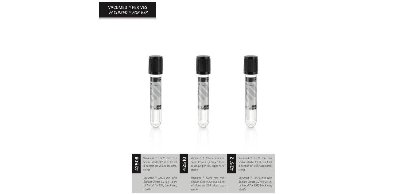 VACUMED® SODIUM CITRATE FOR ESR